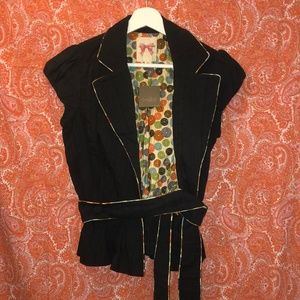 NWT Anthropologie Cap-Sleeve Blazer w/ Belt